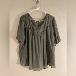 Green flowy blouse
